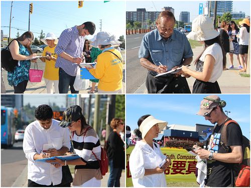 多伦多市民签名支持法轮功